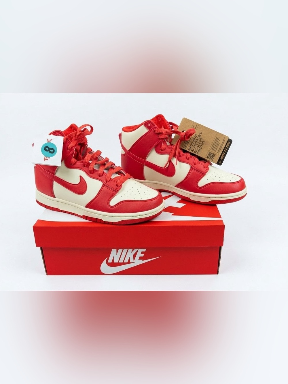 Nike Dunk High Next Nature - US Women’s Size 8 - Crimson & Coconut